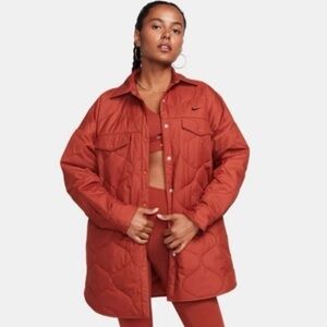 Nike Sportswear Essential Quilted Shacket.  Rugged Orange.  Size XL & L.  NWOT.